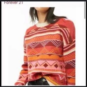Forever 21 Boohoo Aztec Print sweater size M